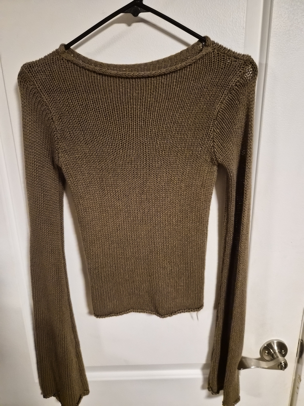 Olive Green Women's Long-Sleeve Knit Sweater